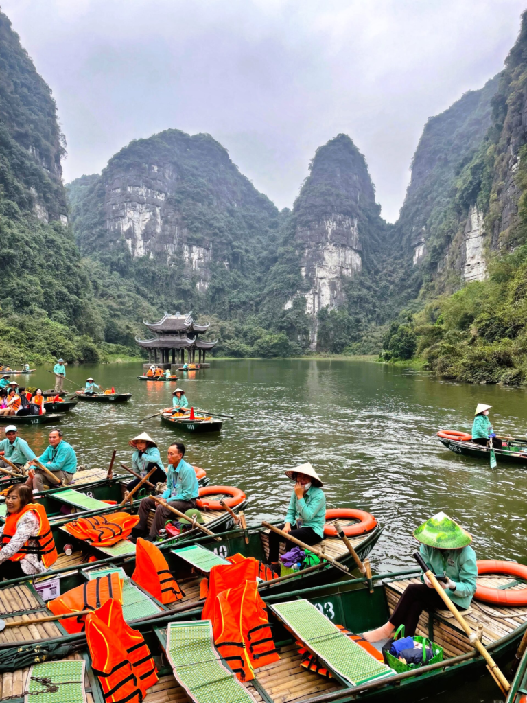 Trang An river tour near Ninh Binh
