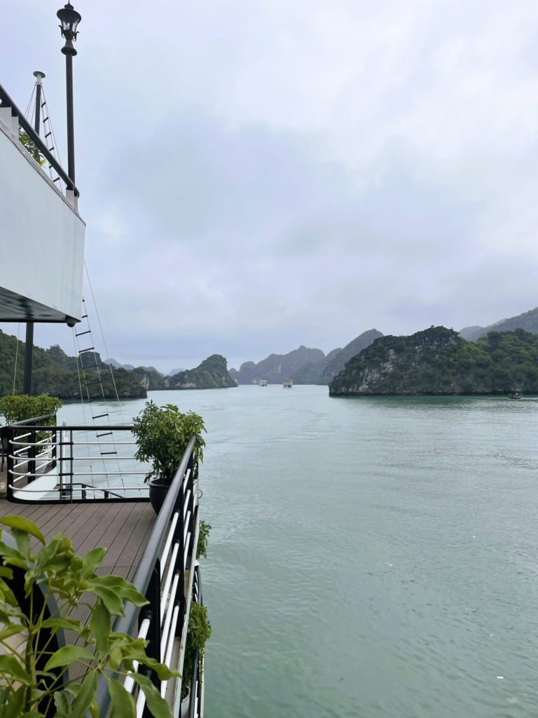 view of Ha Long Bay from the boat - part of our Ninh Binh tour